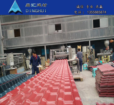 环保屋顶瓦 2.5mmASA中国红合成树脂瓦 聚酯瓦 仿古