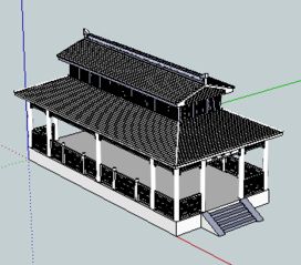 仿古建筑sketchup模型免费下载 古建筑