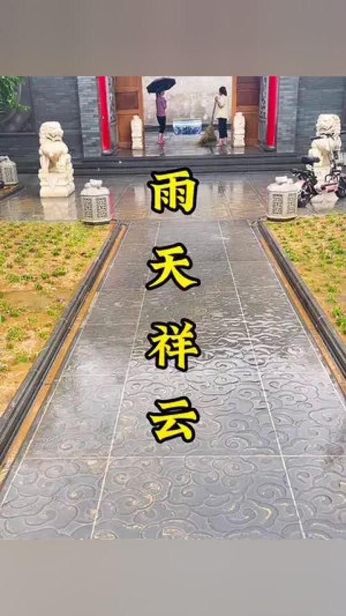 我觉得下雨天的效果,需要你来感受一下 仿古地砖 中式庭院 仿古建材