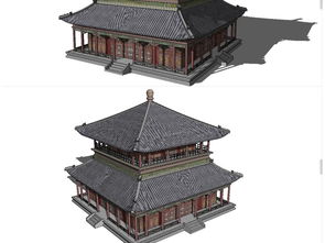 中式传统风格仿古建筑茶楼su模型素材设计图下载 图片0.74mb 建筑模型库 su模型