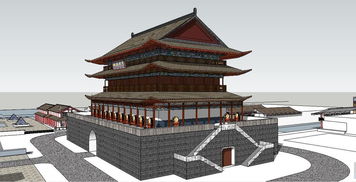 中式风格仿古建筑宫殿su模型素材设计 建筑模型模型大全 16710729