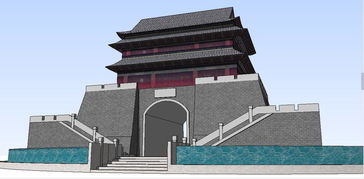 精品中式仿古风格古建筑鼓楼城门建筑su模型设计图下载 图片1.09mb 建筑模型库 su模型