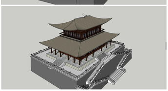 中式风格仿古建筑聚义楼su模型素材