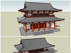 中式传统风格仿古建筑楼阁su模型素材设计 建筑模型模型大全 16711691