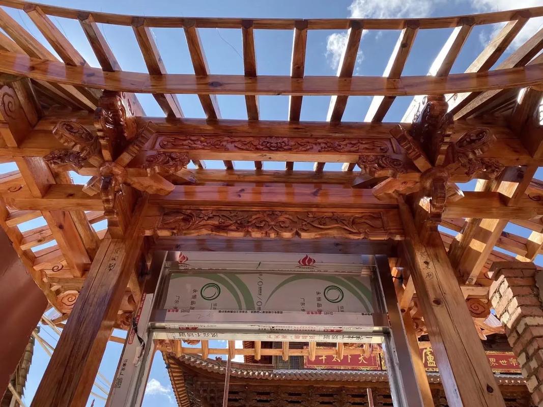 仿古建筑构件材料#木结构 #木房子 #仿古建筑 #木屋建造